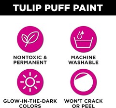 Permanent 4oz Glow-in-the-Dark Acrylic Fabric Paint for Safe Creative Projects
