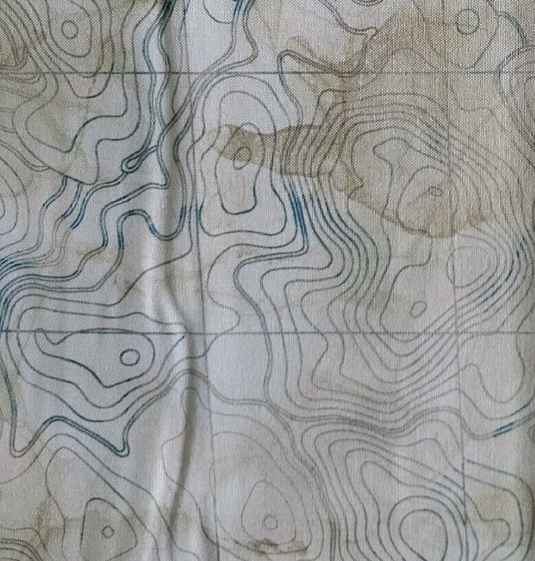 Nautical Topographic Map “Sail Away” by Northcott Cotton Shirting/Quilting!