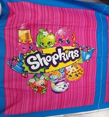 Shopkins 100% Cotton Fabric 45″ Sold by Panel bright kids pillow blanket curtain
