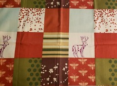 Etsuko Furuya Echino Japanese Fabric Natural Bees Deer Lightweight Canvas 1/2 yd
