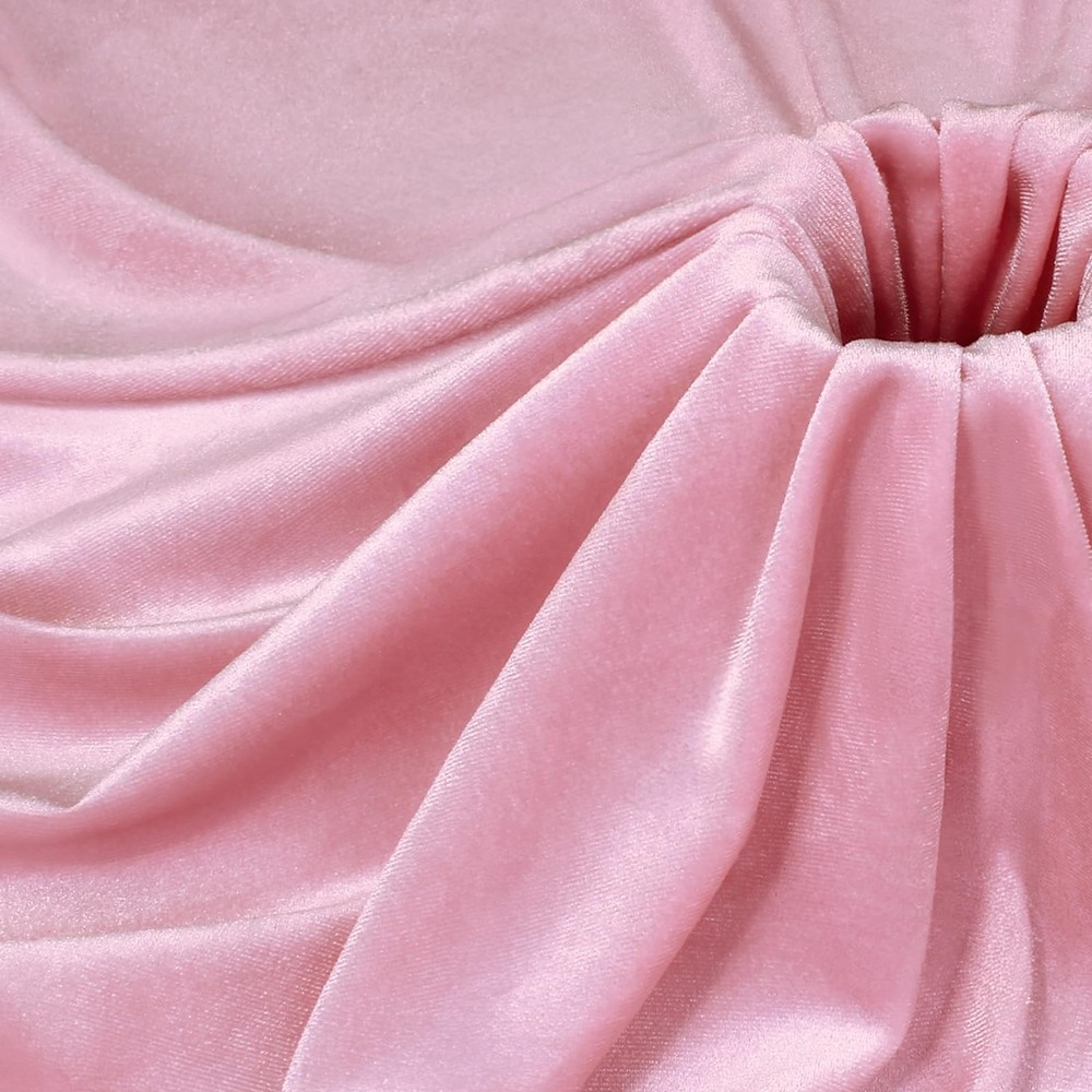 P Pothuiny Pink Velvet Fabric by the Yard, 2Yd x 60″ Wide Luxury Soft Stretch