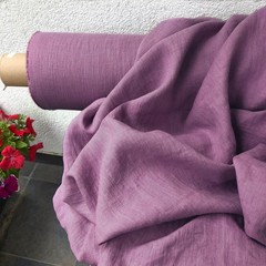 Linen Fabric By The Yard Pastel Lilac Soft Natural Sewing Material Clothing DIY