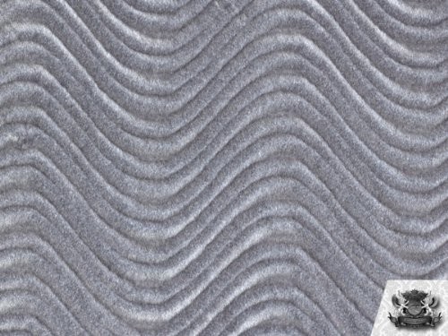 Velvet Flocking Swirl Silver Upholstery Fabric by The Yard 58 Inches,
