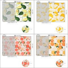 OEKO-TEX Fruits patterned Fabric made in Korea by the Half Yard