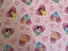 Fabric Flannel Cotton Disney princesses 43”x 28” 239