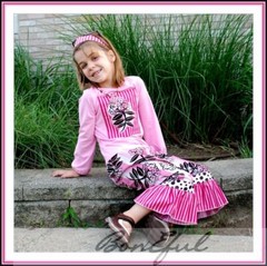 BonEful Fabric FQ Cotton Quilt Pink Rose Tonal STRIPE Girl Dress Calico Print US