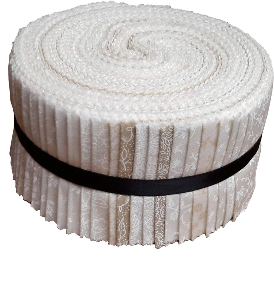 Best of Tone on Neutral Blenders Jelly Roll 40 Precut 2.5 Inches, Creme