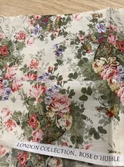 London Collection Rose & Hubble Fabric W 45” By The Half Yard Roses On Ivory