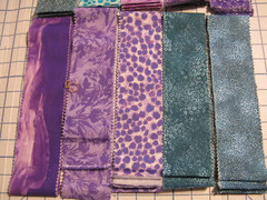 Jelly Rolls 20 Pc Strips Quilt Fabric 2½” x 42” Cotton TEAL/PURPLE NEW