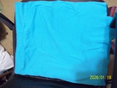 vintage cotton/cotton blend knit fabric aqua 2 yd x 64″ new