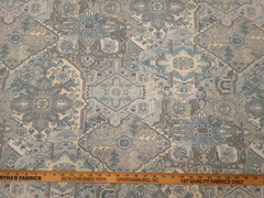 Covington NAYA SERENITY Blue Beige Floral Patch Damask Drapery Uph Fabric