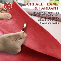 Red Suede Headliner Fabric with Foam Backing Material 96″ x 60″ Automotive Roof