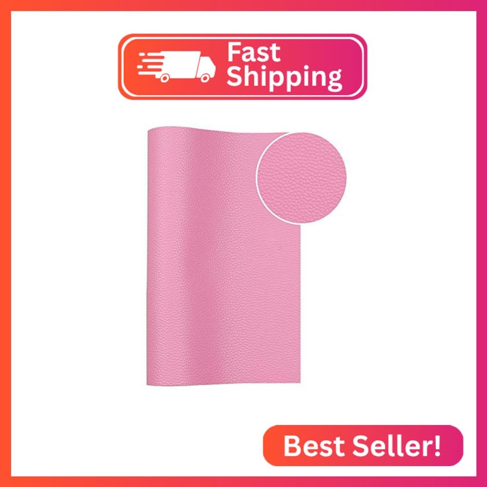 RAMYA Solid Color Faux Leather Sheets( 7.8 “X 53” ), Leather Fabric is Perfect f