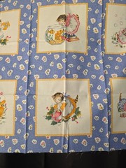 Kitty Cucumber Panel Fabric Keepsake Quilting Playful Kittens Ball Butterfly
