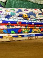 Lot of Fabric, children themed, bears, turtles, trucks 9 prints 2 lbs.