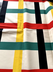 Vintage IKEA 2005 Tom Hedqvist Sweden Fabric Striped Print Cotton 60″ x 74″