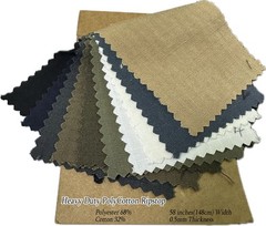 Thick PolyCotton Ripstop Fabric Poly 68% Cotton 32% Military Tactical Workwear