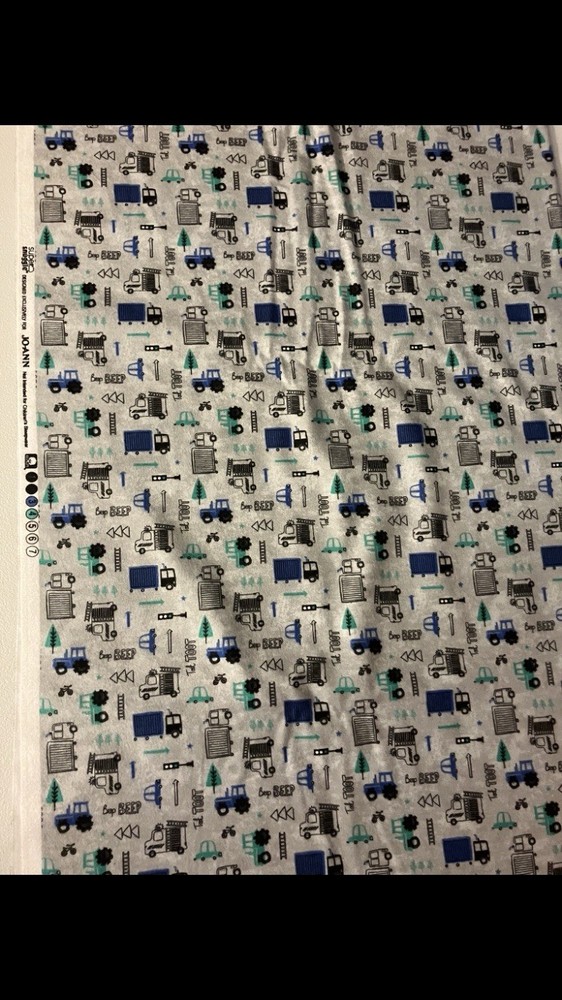 Jo-Ann Fabrics Truck, Tractor, Beep-Beep Super Snuggle Flannel Fabric 4 Yards