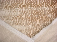 1-5/8Y Pindler 7013 Lourdes Antique Gold Triangle Ikat Velvet Upholstery Fabric