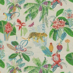 Tommy Bahama HEAVENLY KINGDOM LEAFY Cotton Tropical Animal Drapery Uph Fabric