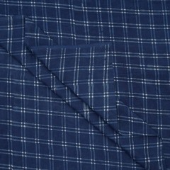 1 Yard Indian Hand Block Print Indigo Blue Cotton Natural Sanganeri Print Fabric