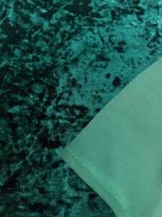 Samantha DARK HUNTER GREEN Polyester Stretch Crushed Velvet Fabric by the Yard