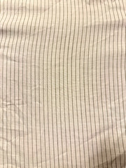 100% Flax Linen Fabric Yarn Dyed Dobby Green Stripe Off White Ground 56″ Wide