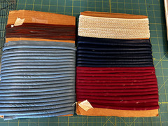 3 -1″ x 3/8″ lip Polished Cotton Trim&2 with 3/8″ x 1/8″ Lip: white & Brown