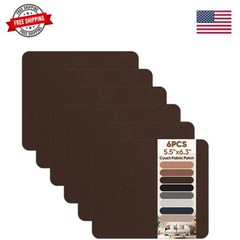 Couch Patch Repair Fabric,6-Piece Self-Adhesive Microfiber Patches,Quick Fix …