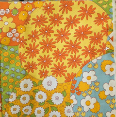 Vintage Waverly Granny Quilt Glosheen Savalux Fabric 9×9″ Quilt Block 49 Pieces