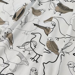 Sweden AB IKEA Cotton Bird Fabric Scandinavian Style S Edholm Lisa Ullenius W60″