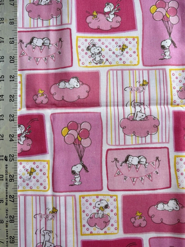 2021 Snoopy Clouds and Balloons on Pink (Springs Creative) – BTFQ: 18” x 22”