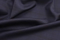 Lanificio F. Cerruti 130’s prestige wool suiting fabric classic blue/brown check