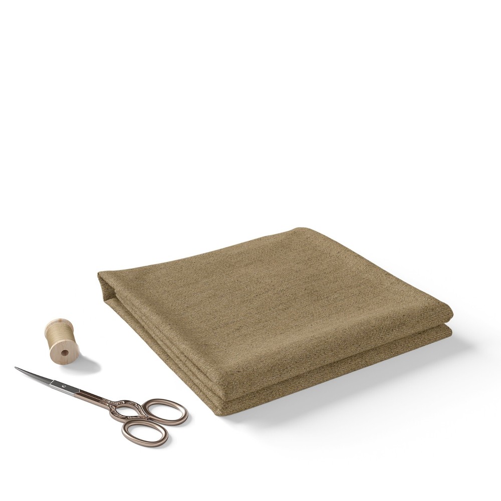 Unstitched Khaki 14 OZ Denim Fabric | 98% Cotton, 2% Lycra | 310 GSM | 150 cm