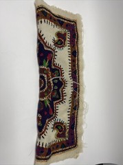 Lot 2 Woven Fabric Yarn Dyed Unique Geometric Patterns – 23.5″ x 19 in