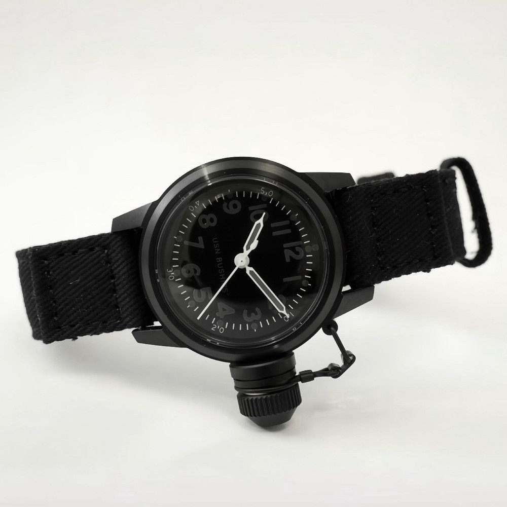 M.R.M.W. | Buships Watch Gray Silicone, Black Fabric Strap