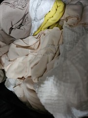 CLOSEOUT EXOTIC FABRIC SCRAPS PER 5 LBS BULK: SHADES OF WHITE AND NEUTRAL ONLY