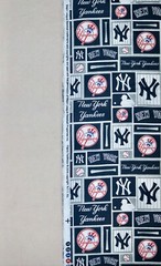 New York Yankees ~ Logo Pattern MLB Cotton Fabric 1/4 Yard 9” X 56”