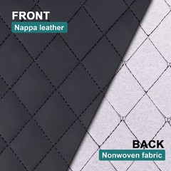64″ Nappa Quilted Diamond Vinyl Faux Leather Foam Backed Car Upholstery Fabric