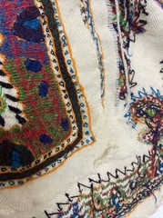 Lot 2 Woven Fabric Yarn Dyed Unique Geometric Patterns – 23.5″ x 19 in