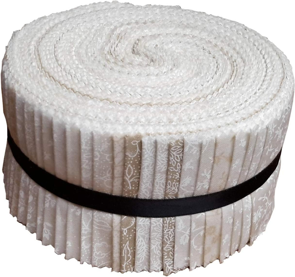 Best of Tone on Tone Neutral Blenders Jelly Roll 40 Precut 2.5-Inch Quilting Fab