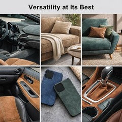 Self-Adhesive Suede Fabric Wrap for Cars, Suede Car Interior Wrap for Dash Do…