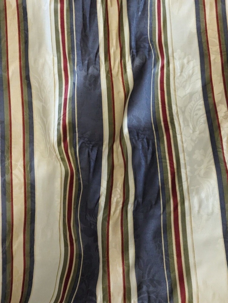 Mill Creek Fabrics Screen Print Zepel Upholstery Fabric Striped Damask 10 Yds