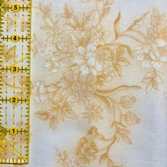 Floral Fabric 8-Pack Variety Pack Earth Tones Brown Cream Tan 100% Cotton