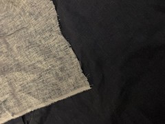100% Linen Fabric – Reversible Black & Grey White Weave – Light 59″ Wide BTY