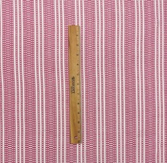 THIBAUT ANNA FRENCH REED STRIPE FUCHSIA PINK WHITE DESIGNER FABRIC BY YARD 54″W