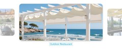 4’W x 16’L Waterproof Pergola Shade Cover Retractable Canopy Replacement,