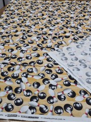 Sports Life Design #19495 Bowling 🎳 Fabric Unused Piece For Sewing Or Crafting