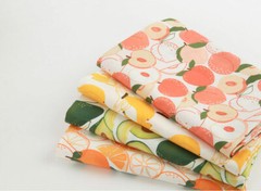 OEKO-TEX Fruits patterned Fabric made in Korea by the Half Yard