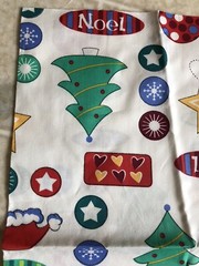 Red and green Christmas Motif Cotton Fat Quarter Christmas Tree Noel Joy